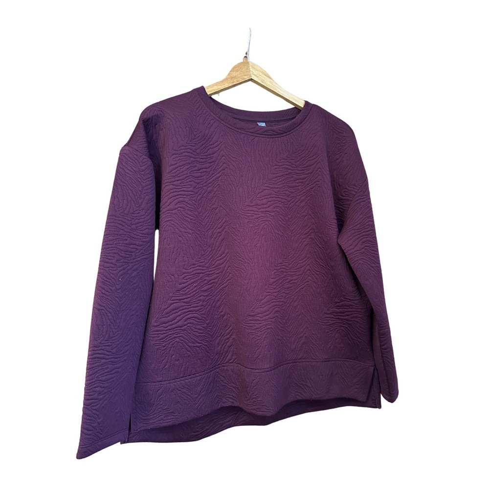 Joe Fresh, Women's Purple Textured Sweatshirt, XL